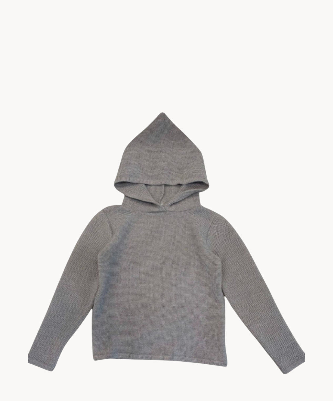 Marie Morenz Kapuzenpullover Merinowolle Grau neu
