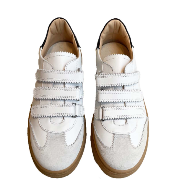 Sneaker Klettverschluss  Damen Weiß – Marie Morenz