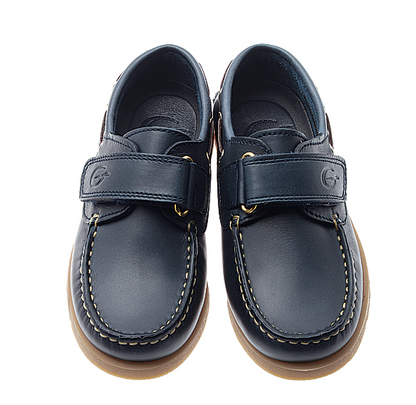 Chaussures bateau Marie Morenz bleu marine velcro
