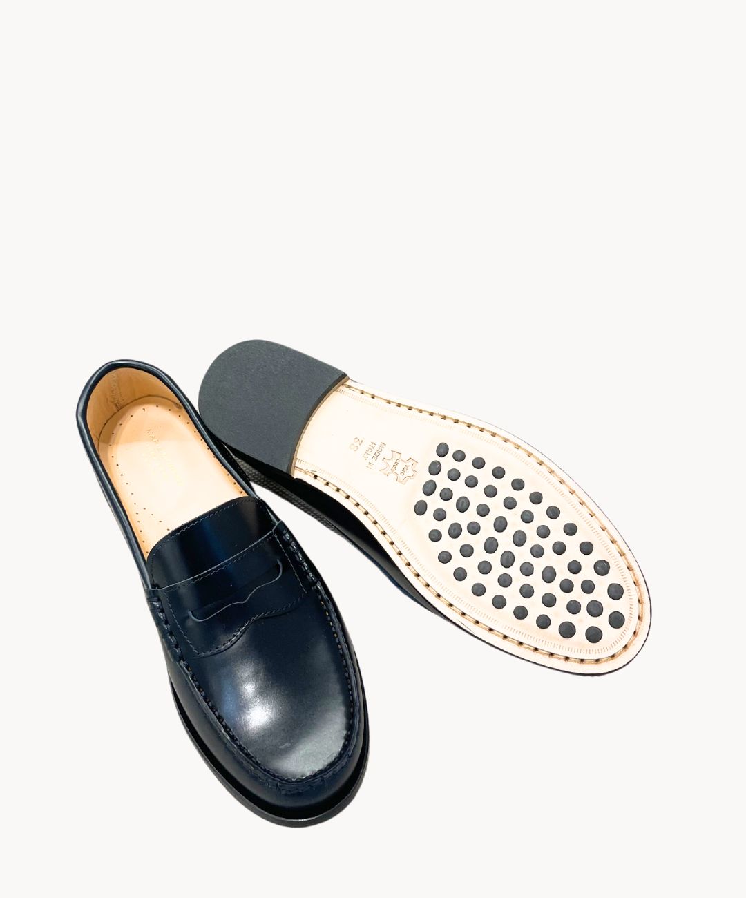 College Schuhe Damen  Leder Blau Marine Marie Morenz