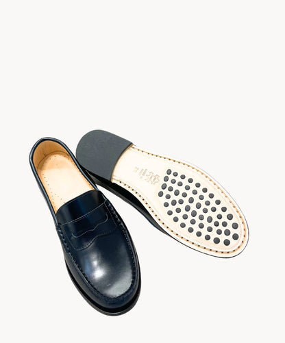 College Schuhe Damen  Leder Blau Marine Marie Morenz
