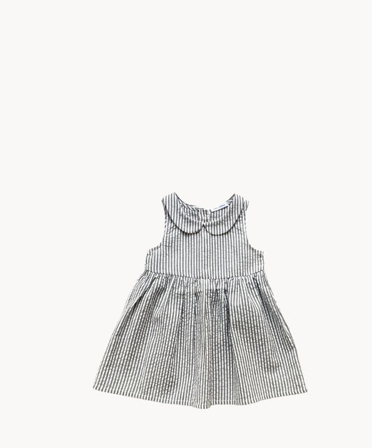 Marie Morenz Bubikragenkleid Streifen Seersucker