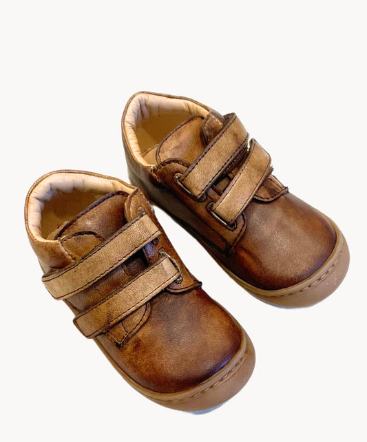 Marie Morenz Klettsneaker Leder hellbraun