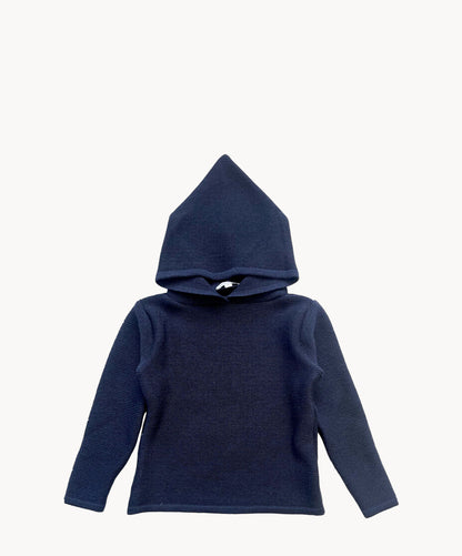 Marie Morenz Kapuzenpullover Merinowolle Marine LIMITIERT